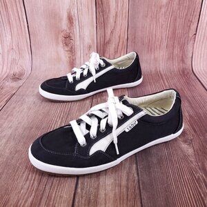 Taos Shooting Star Womens Size 9.5 Black Lace Up Canvas Sneaker Shoes SHS-14010